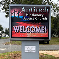 Church Sign for Antioch Missionary Baptist Church