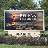 Church Sign for Berean Bible Society