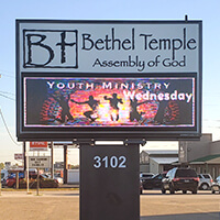 Church Sign for Bethel Temple Assembly of God