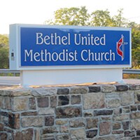 Church Sign for Bethel United Methodist Church