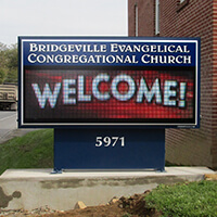 Church Sign for Bridgeville Evangelical Congregational Church