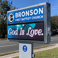 Church Sign for Bronson First Baptist Church