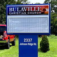 Church Sign for Bulaville Christian Church