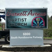 Church Sign for Burnett Ave Baptist Church