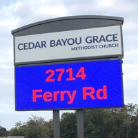 Church Sign for Cedar Bayou Grace United Methodist Church