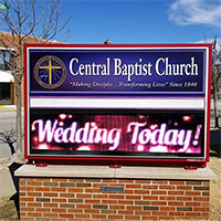 Church Sign for Central Baptist Church