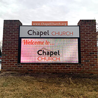 Church Sign for Chapel Community Church