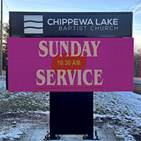 Church Sign for Chippewa Lake Baptist Church