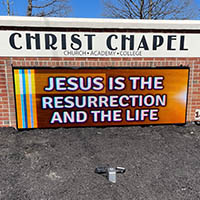 Church Sign for Christ Chapel Assembly of God