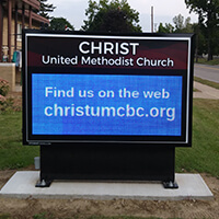 Church Sign for Christ United Methodist Church