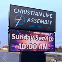 Church Sign for Christian Life Assembly