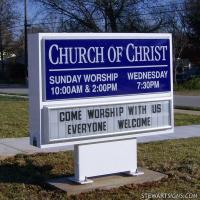 Church Sign for Church of Christ in Grapevine