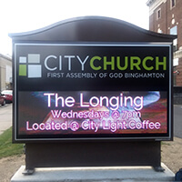 Church Sign for First Assembly of God