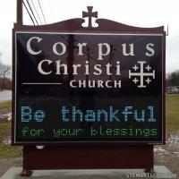 Church Sign for Corpus Christi Church