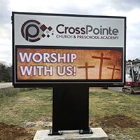 Church Sign for Crosspointe Free Will Baptist Church