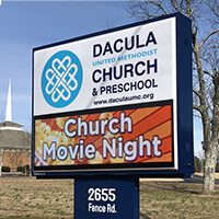 Church Sign for Dacula United Methodist Church
