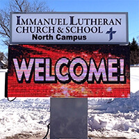 Church Sign for Immanuel Lutheran Church & School