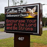 Church Sign for Endtime Faith Deliverance Church
