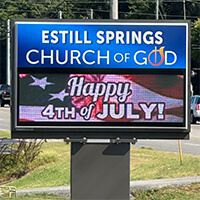 Church Sign for Estill Springs Church of God