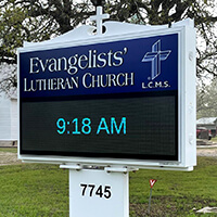 Church Sign for Evangelists' Lutheran Church