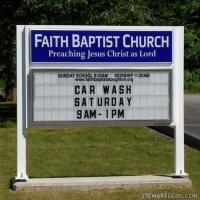 Church Sign for Faith Baptist Church of Stoughton