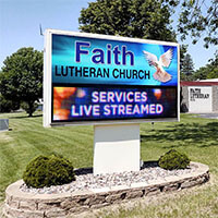 Church Sign for Faith Lutheran Church