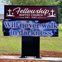 Church Sign for Fellowship Baptist Church