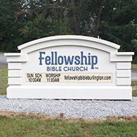 Church Sign for Fellowship Bible Church