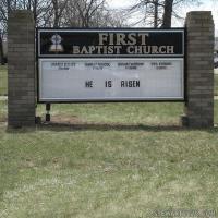 Church Sign for First Baptist Church