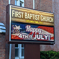 Church Sign for First Baptist Church