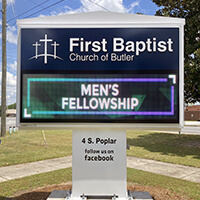 Church Sign for First Baptist Church