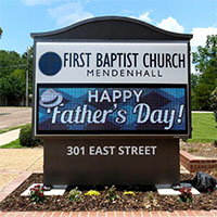Church Sign for First Baptist Church
