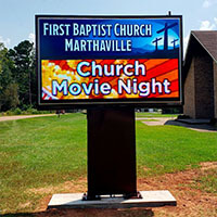 Church Sign for First Baptist Church