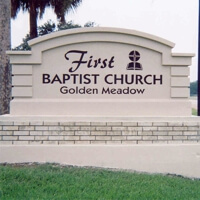 Church Sign for First Baptist Church
