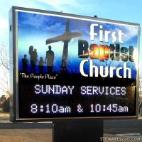 Church Sign for First Baptist Church