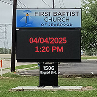 Church Sign for First Baptist Church