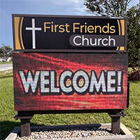 Church Sign for First Friends Church
