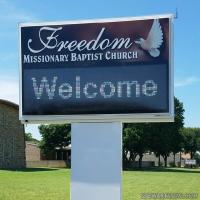 Church Sign for Freedom Missionary Baptist Church