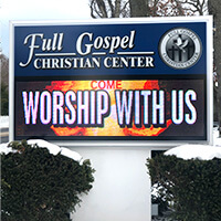 Church Sign for Full Gospel Christian Center