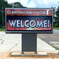 Church Sign for Gilbertown Church of God