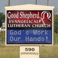 Church Sign for Good Shepherd Evangelical Lutheran Church