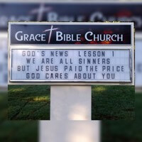 Church Sign for Grace Bible Church