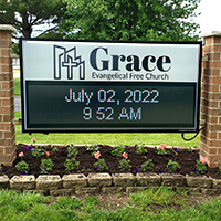 Church Sign for Grace Evangelical Free Church