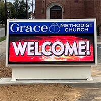 Church Sign for Grace Methodist Church