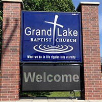 Church Sign for Grand Lake Baptist Church