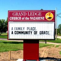 Church Sign for Church of the Nazarene