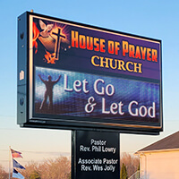Church Sign for House of Prayer Church