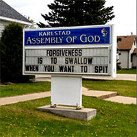 Church Sign for Karlstad Assembly of God