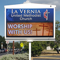 Church Sign for La Vernia United Methodist Church