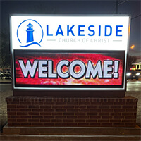Church Sign for Lakeside Church of Christ